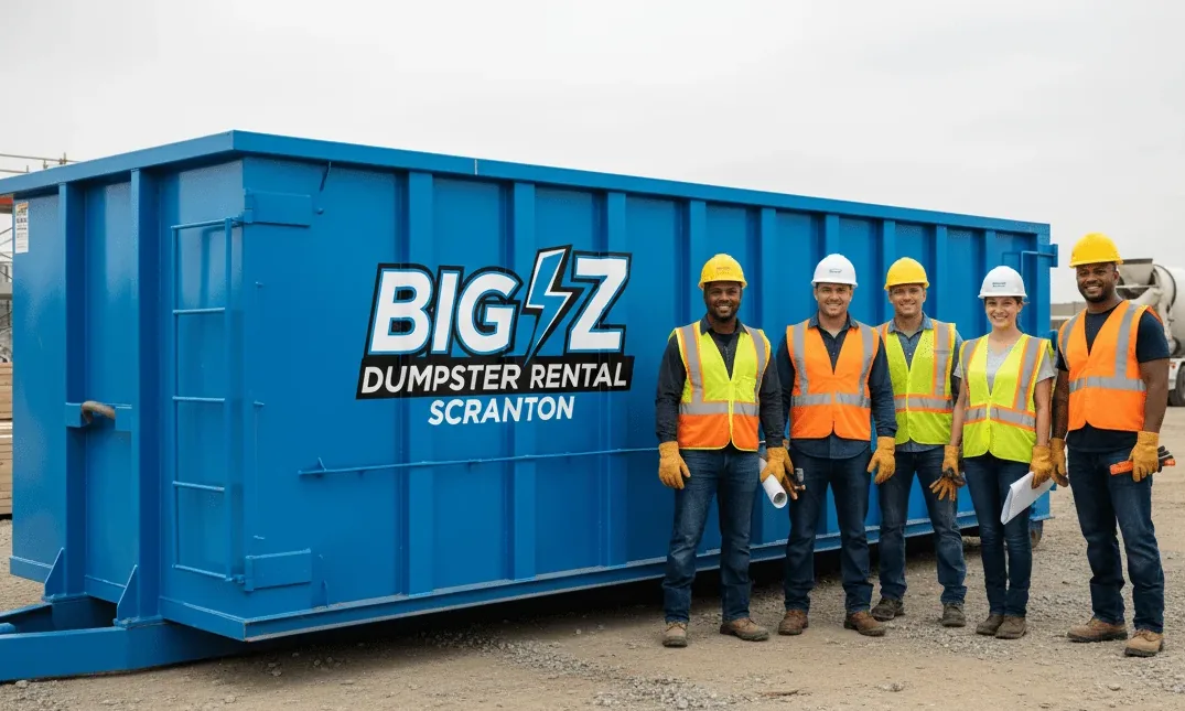 Roll-off dumpster delivery serving Olyphant, Pennsylvania from Scranton